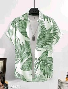 Leaf Print Casual Shirt