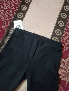 Black Split Hem Pants
