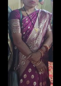 Pervas बुना हुआ कांजीवरम प्योर सिल्क साड़ी (बैंगनी