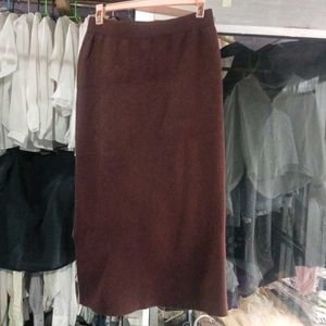 Brown Mixi Skirt