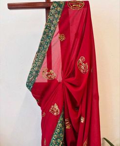 Elegant Red Saree