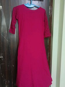 Rayon Straight Cut Umbrella Kurti L Size