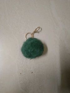 Green Fur Keychain