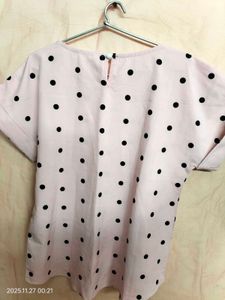 Pink Polka Dot Top