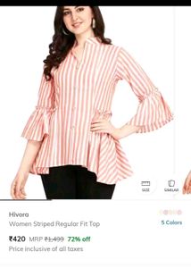 Striped Button-Down Top