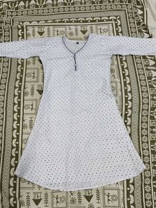 White Printed Kurta