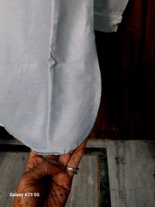 Silver color  kurta pjama with  jacket