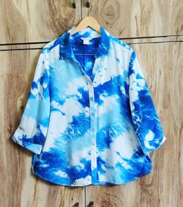Blue Printed Shirt Size-44-46