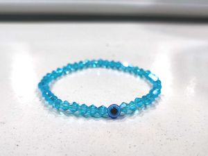🧿Aqua Crystal Evil Eye Bracelet🧿