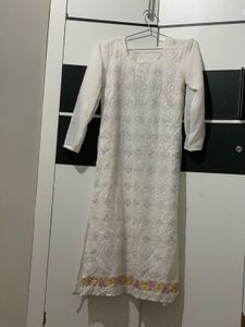 White Patterned Dress