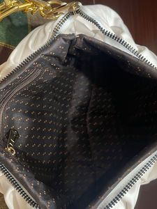 White Ruched Chain Bag