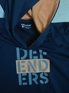 Defenders Graphic Hoodies - Blue, Gray