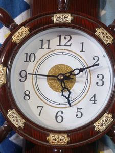 Nautical Anchor Wheel Wall Clock