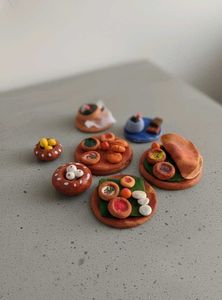 Miniature Clay Food Set 7 pice