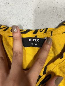 Yellow womens crop top