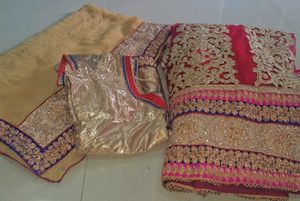 Red Embroidered Lehenga