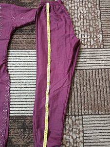 Kurta Pant Set with Net Dupatta (M) 💜