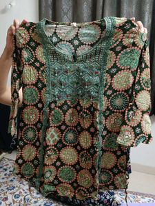 Boho golden foil Print Top never wore