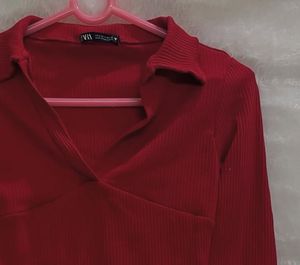 Authentic Zara Collar Top🌸
