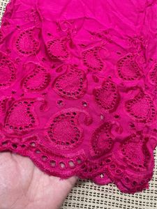 Pink Chikankari Palazzo Pant
