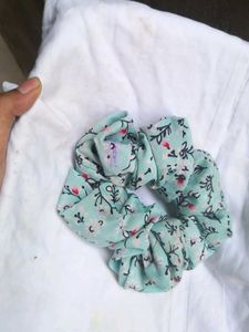 Floral Print Scrunchie