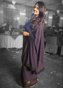 Navy Blue Saree