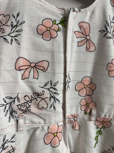 Girls' Pink &amp; White Floral Dress