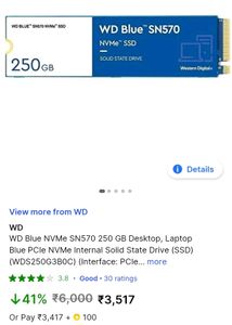 WD Blue SN570 NVMe SSD | Brand New Sealed Pack |
