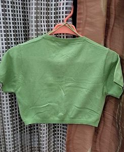 Green Cropped Cardigan [Shrug]