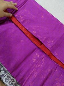 Elegant Purple Broket Saree