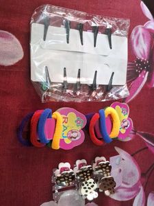 combo  Of  Kids  Girl  hair pins,rubber  band  and