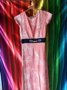 Pink Printed Kurta &amp; peach kurti combo