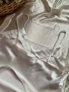 Satin White Slip Dress