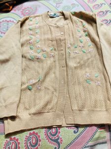 Beige Knitted Pullover