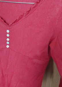 Red Long Sleeve Top