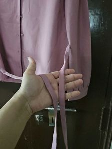 Pink Beautiful Shirt top With Belt