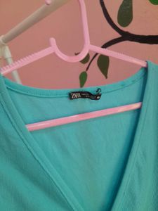Cute Blue Crop Top