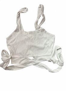 White Tie Crop Top