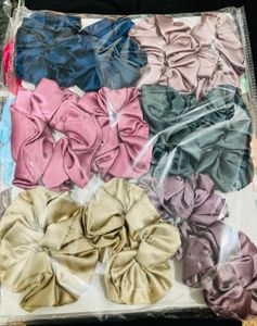 Colorful Satin Scrunchie