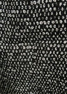 Floral Highly Stretchable Black Crop Top