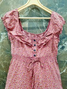 Floral Print Ruffle Top
