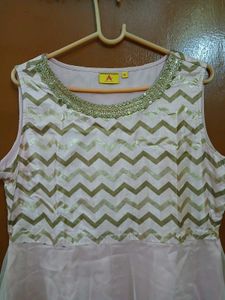 Ethnic Pink Chevron Dress