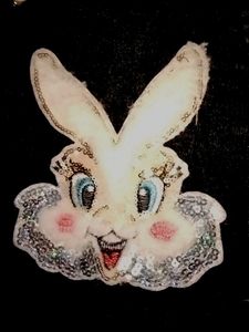 Sequin Bunny Iron-On Patch