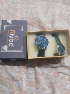 Rivec Blue Dial couple Watch