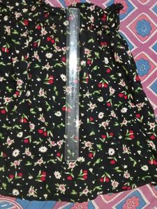 Floral Print Mini Skirt With Belt