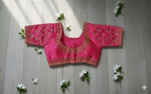 Elegant Pink Embroidered Blouse
