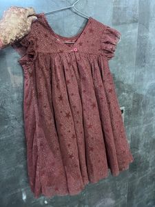 Kids Frock Brown Colour 2-3 Years Baby Girl