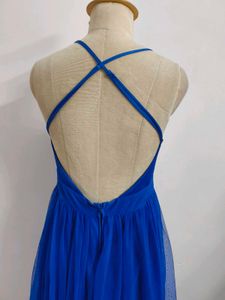 Royal Blue Tulle Gown