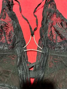 Lace Plunge Bodysuit