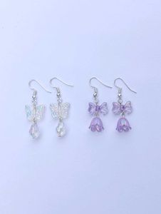 Butterfly & Floral Drop Earrings